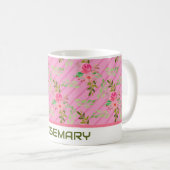 Fleurs Et Feuilles Personnalisés Coffee Mug (Devant droit)