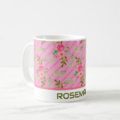 Fleurs Et Feuilles Personnalisés Coffee Mug (Devant gauche)
