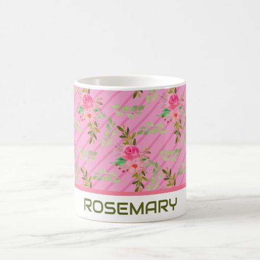 Fleurs Et Feuilles Personnalisés Coffee Mug (Centre)