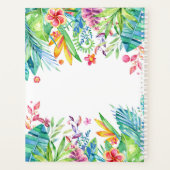 Fleurs et feuilles tropicales colorées (Dos)