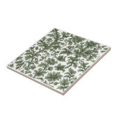 fleurs et feuilles vertes tegeltje (Zijkant)