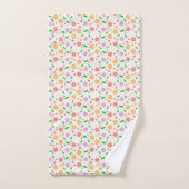 Fleurs et feuilles vibrantes de printemps (Serviette à main)