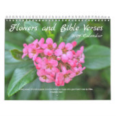 Fleurs et foi Bible Verses Calendrier 2024 (Protection)