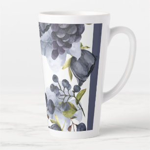 Fleurs et fruits bleus dans le cadre Latte Mug