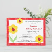 Fleurs et invitations aux fêtes d'anniversaire de (Debout devant)