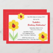 Fleurs et invitations aux fêtes d'anniversaire de (Devant / Derrière)