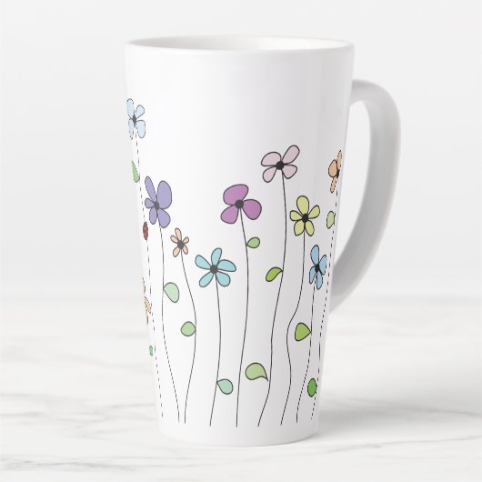 Fleurs et Latte Mug Ladybug (Angle droit)