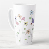Fleurs et Latte Mug Ladybug (Angle gauche)