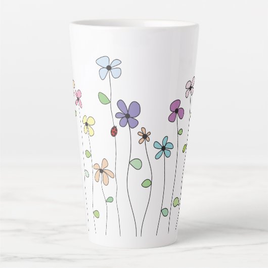 Fleurs et Latte Mug Ladybug (Devant)