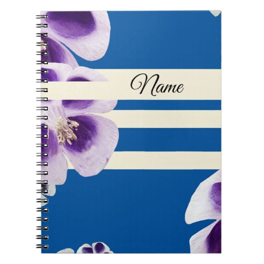 Fleurs et lignes Carnet spiral (Devant)