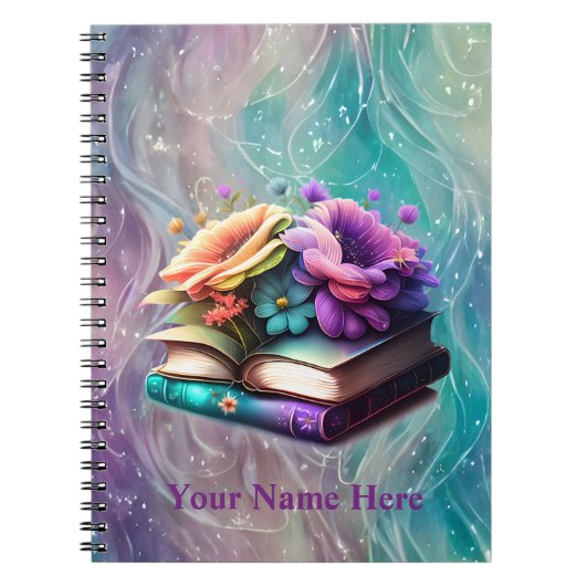 Fleurs et livres colorés (Devant)