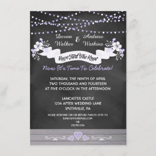Fleurs et lumières Invitation de mariage après la 