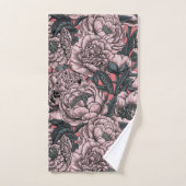 Fleurs et moisissures de pivoines roses (Serviette à main)