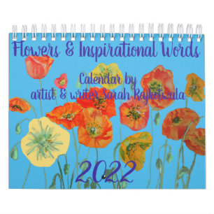 Fleurs et mots d'inspiration 2022 Calendrier Art