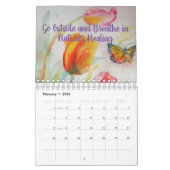 Fleurs et mots inspirants Calendrier Art (Feb 2026)