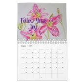 Fleurs et mots inspirants Calendrier Art (Mar 2026)