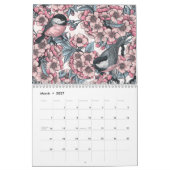 Fleurs et oiseaux Calendrier 2025 (Mar 2027)