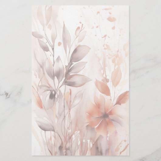 Fleurs et papeterie Feuille (Dos)