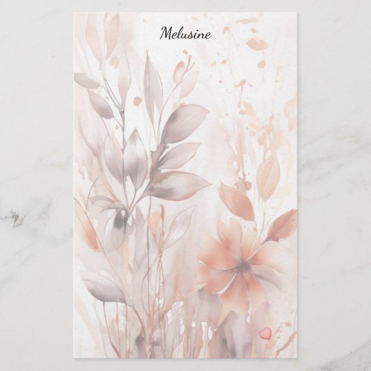 Fleurs et papeterie Feuille (Devant)