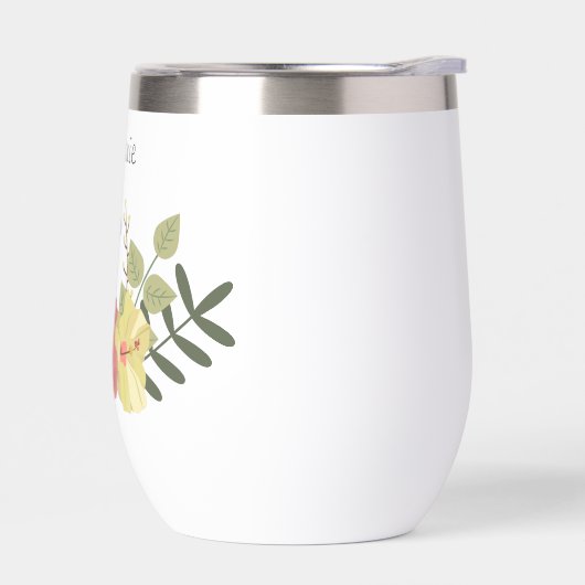 Fleurs et papillon personnalisées (Gauche)