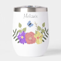 Fleurs et papillon personnalisées