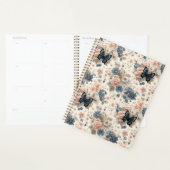 Fleurs et papillon roses et bleus de printemps vin (Devant avec enveloppe)