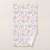 Fleurs et Papillons (Serviette à main)