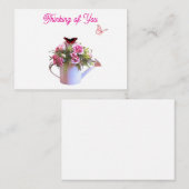 Fleurs Et Papillons 2 Cartes De Notes (Devant / Derrière)