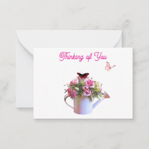 Fleurs Et Papillons 2 Cartes De Notes