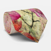 Fleurs Et Papillons Aquarelle, Cravate (Roulé)