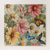 Fleurs Et Papillons Art Puzzle (Horizontal)