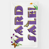 Fleurs et papillons - bannière de signe de vente (Vertical)