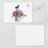 Fleurs Et Papillons Cartes De Notes (Devant / Derrière)