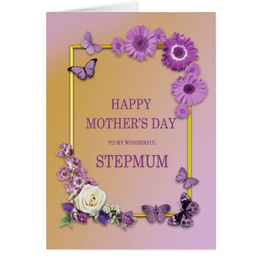 Fleurs et papillons de la Fête des Mères Stepmum (Devant)