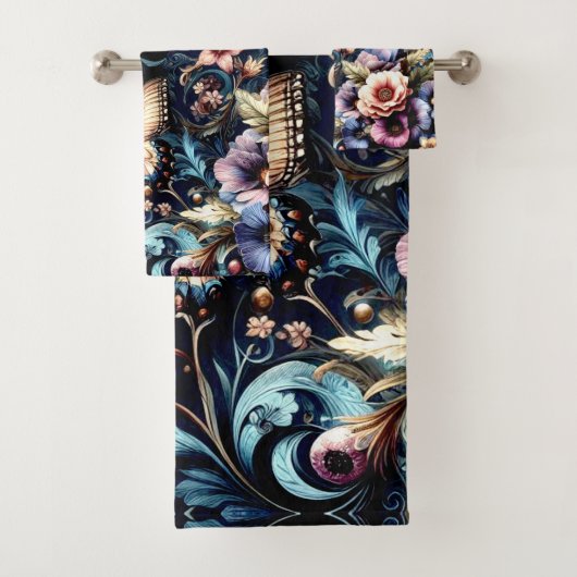 Fleurs et papillons de printemps antiques (En situation)