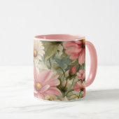 Fleurs Et Papillons L'Art Travail Mug (Devant droit)