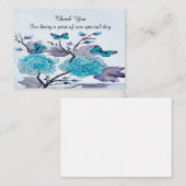 Fleurs Et Papillons Merci Cartes (Devant / Derrière)