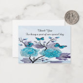 Fleurs Et Papillons Merci Cartes (Devant/Arrière en situation)