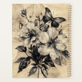 Fleurs et papillons rustiques - Papier vieilli (4) (Dos)