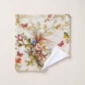 Fleurs et papillons vintage (Gant de toilette)