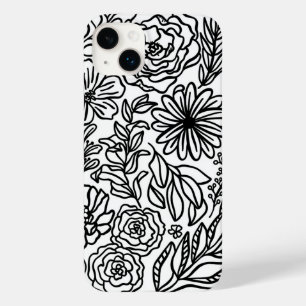 Fleurs et plus en noir Coque-Mate coque iphone