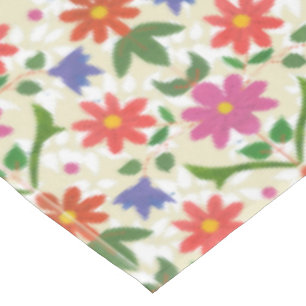Fleurs et Pois chics sur nappes écrues