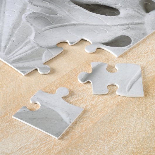 fleurs et puzzle feuille (Côté)