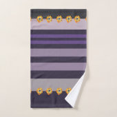 Fleurs et rayures (Serviette à main)