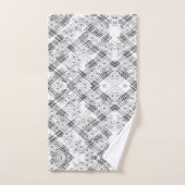 Fleurs et rayures monochromes chic (Serviette à main)