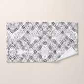 Fleurs et rayures monochromes chic (Serviette à main)