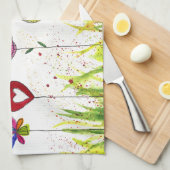 Fleurs et serviette de cuisine pour oiseaux (Quart Plié)