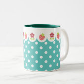 Fleurs et tasse de fraises (Devant droit)