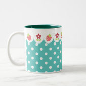Fleurs et tasse de fraises (Gauche)