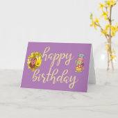 Fleurs et Teacups Carte féminine d'anniversaire (Fleur jaune)